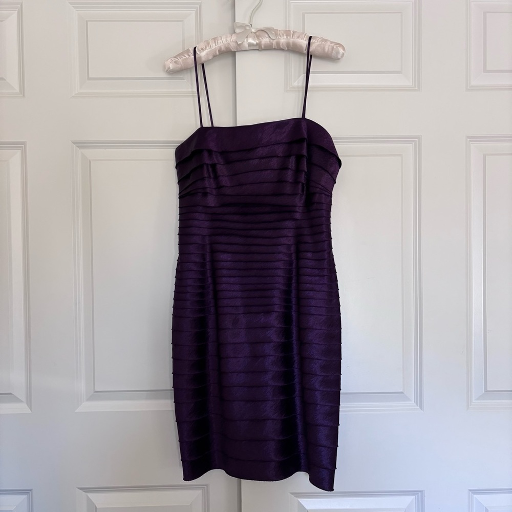 Connected Apparel Deep Purple Mini Dress